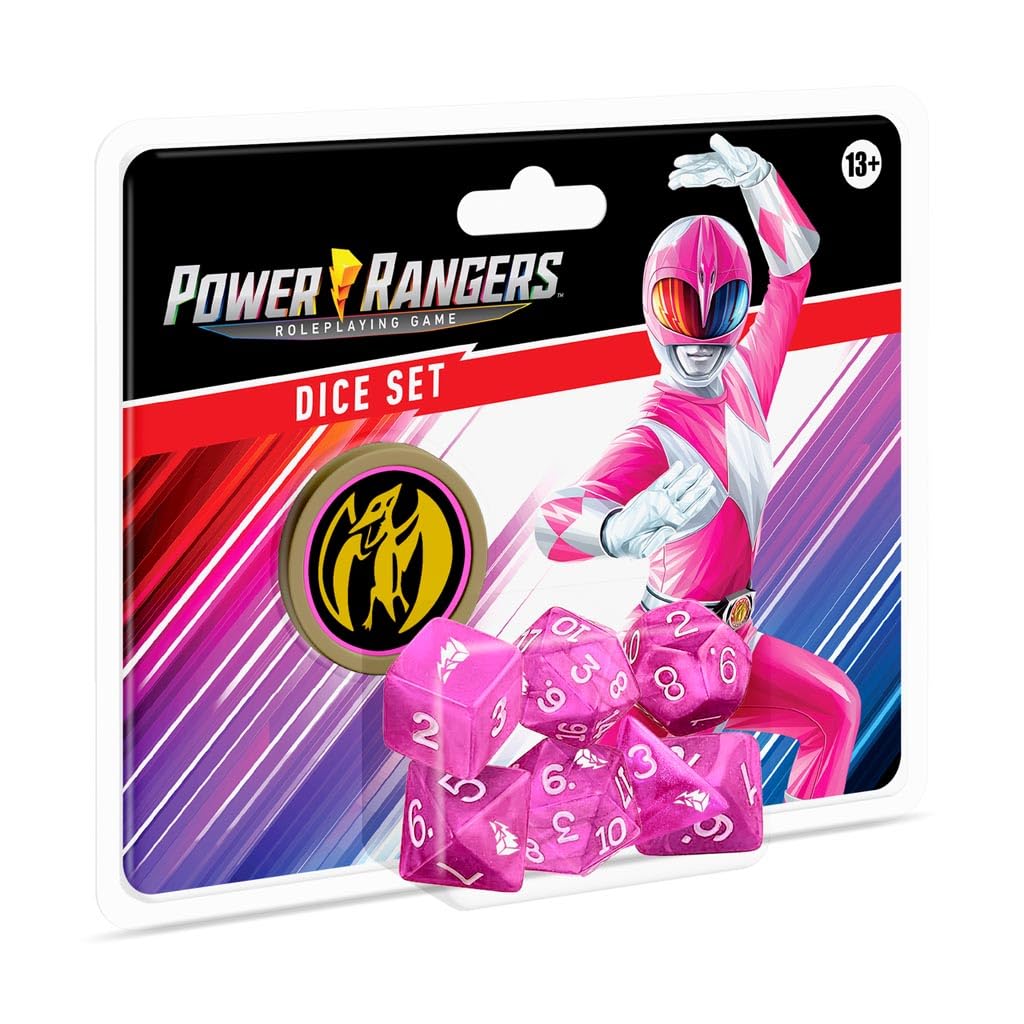 Renegade Game Studios Power Rangers RPG Dice Set Pink