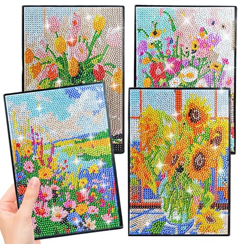 Carnet de notes Diamond Art Cahier Fleur 4 pour loisirs créatifs