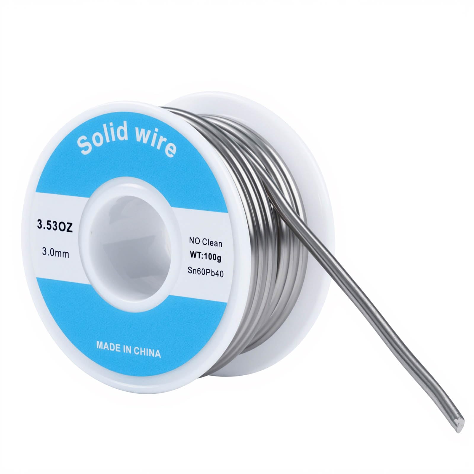 Lötdraht, massiver Kern, 60/40, 3 mm, für Buntglas, 100 g