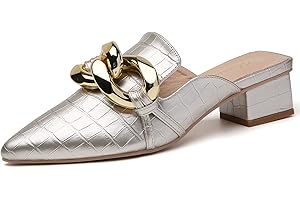 Captivating Chain Decor Mules: Chic Heeled Sandals for Women