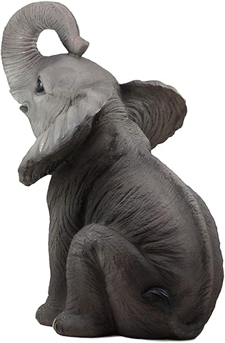 Miniatura 4 de Ebros Ruby The Elephant Sitting Pretty with Trunk Up - Estatua grande de 17 pulgadas de alto, circo, carnaval, elefantes, fortuna, Feng Shui, Vastu,