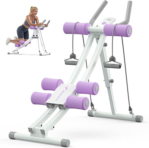 Miniatura 10 de MERACH Máquina de Abdominales, Máquina Ajustable de Entrenamiento de Abdominales, Equipo de Entrenamiento de Abdominales para Gimnasio en Casa,