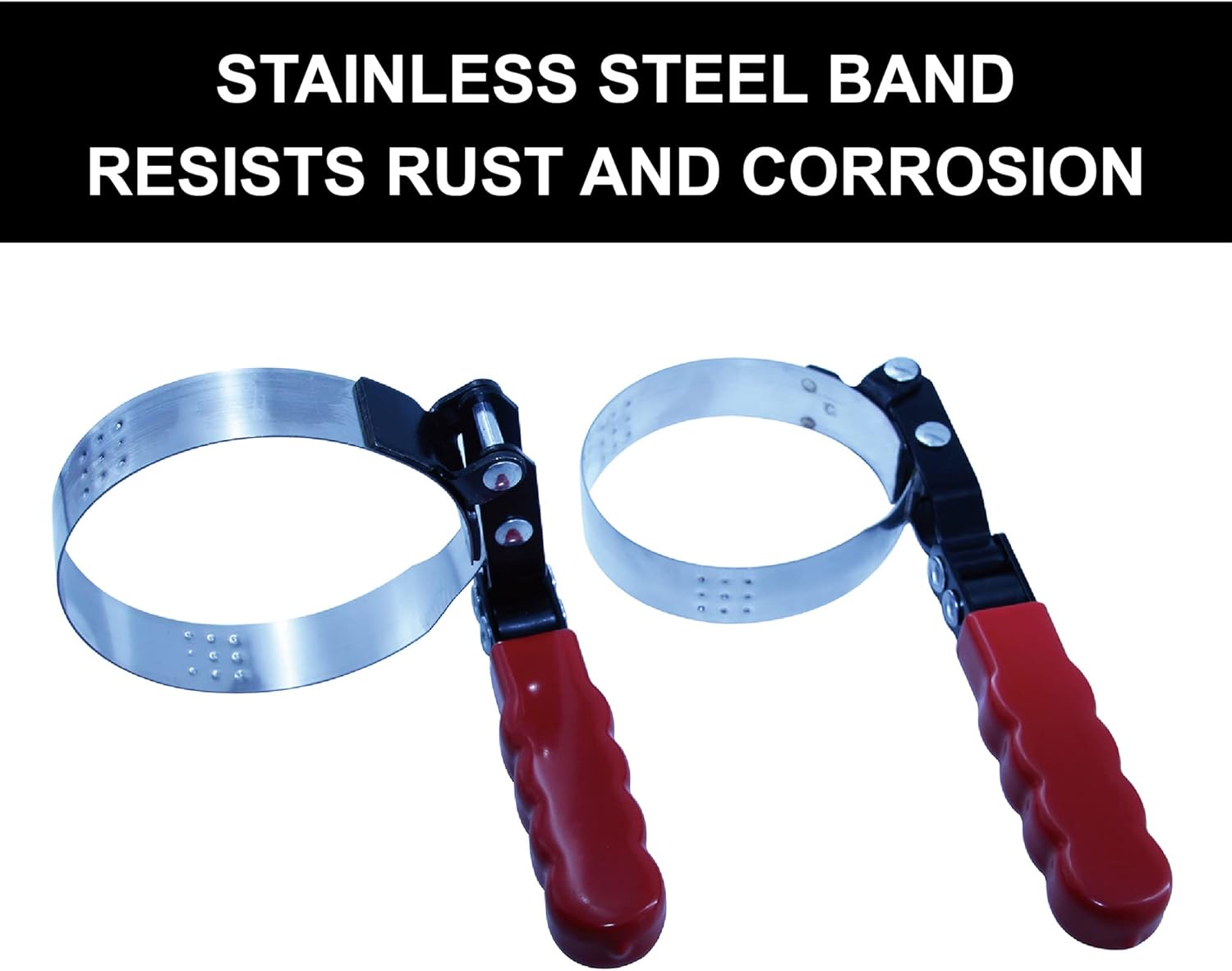 4PCS Oil Filter Wrench Set Truck Swivel Gripper, 180-Degree Swivel for Improved Access, Automatically Tightens on Filter