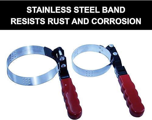 Miniatura 4 de Juego de 4 llaves de filtro de aceite, pinza giratoria de 180 grados para un mejor acceso, aprieta automáticamente en el filtro