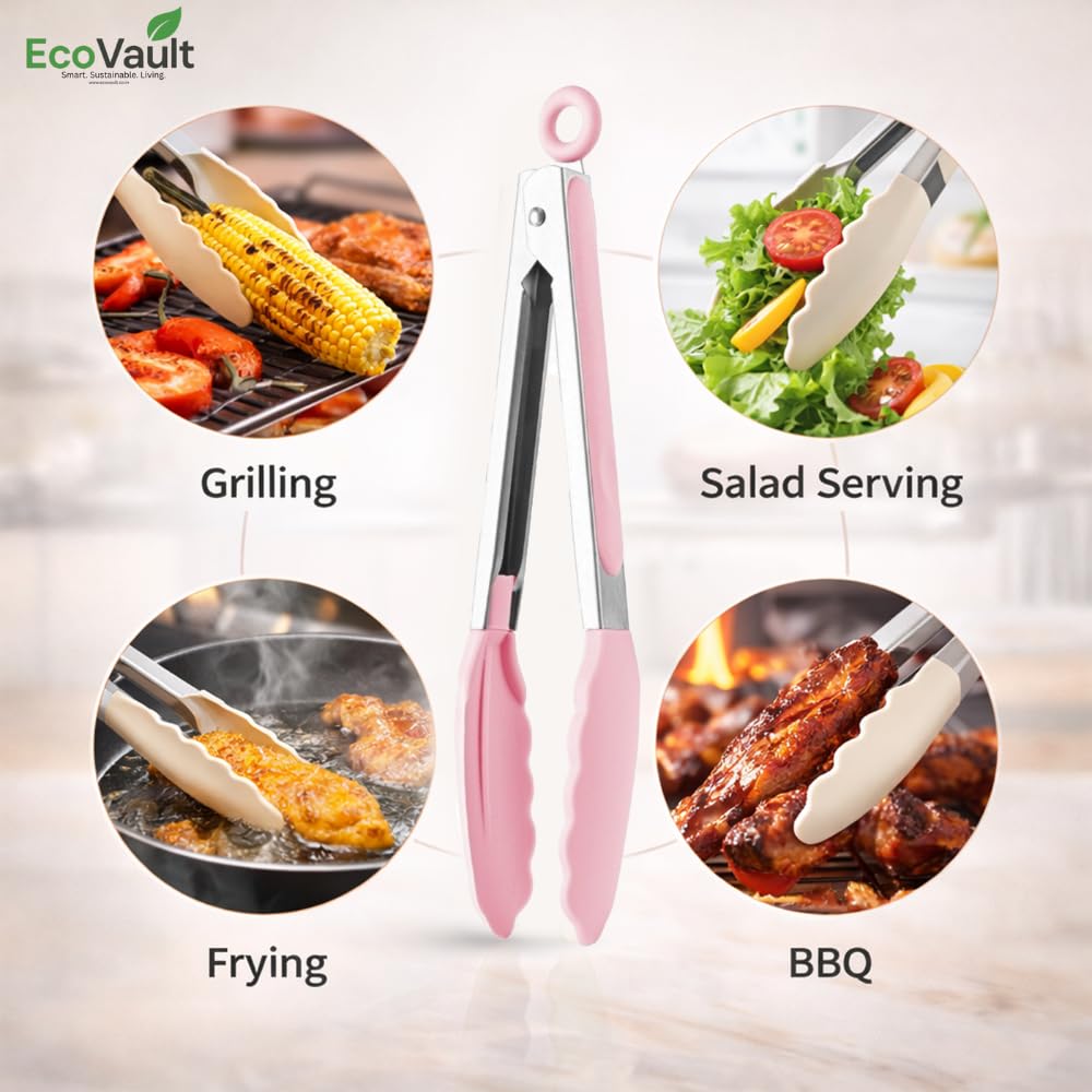 EcoVault Food Tongs - Non-Stick & Heat Resistant -4