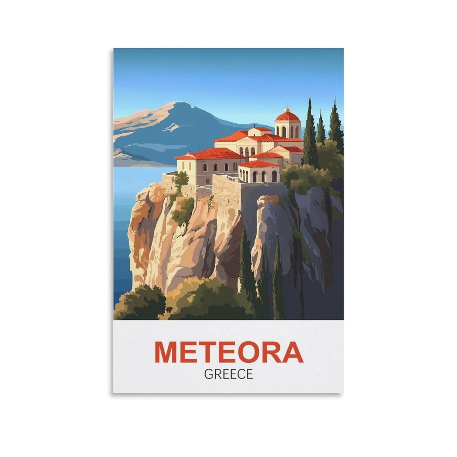 EZMLFA 5D Diamond Painting Kits,Meteora Greece,Diamond Painting Kits for Beginners Round Full Drill Painting with Diamonds Gem Art for Home Wall Decor 40x50cm