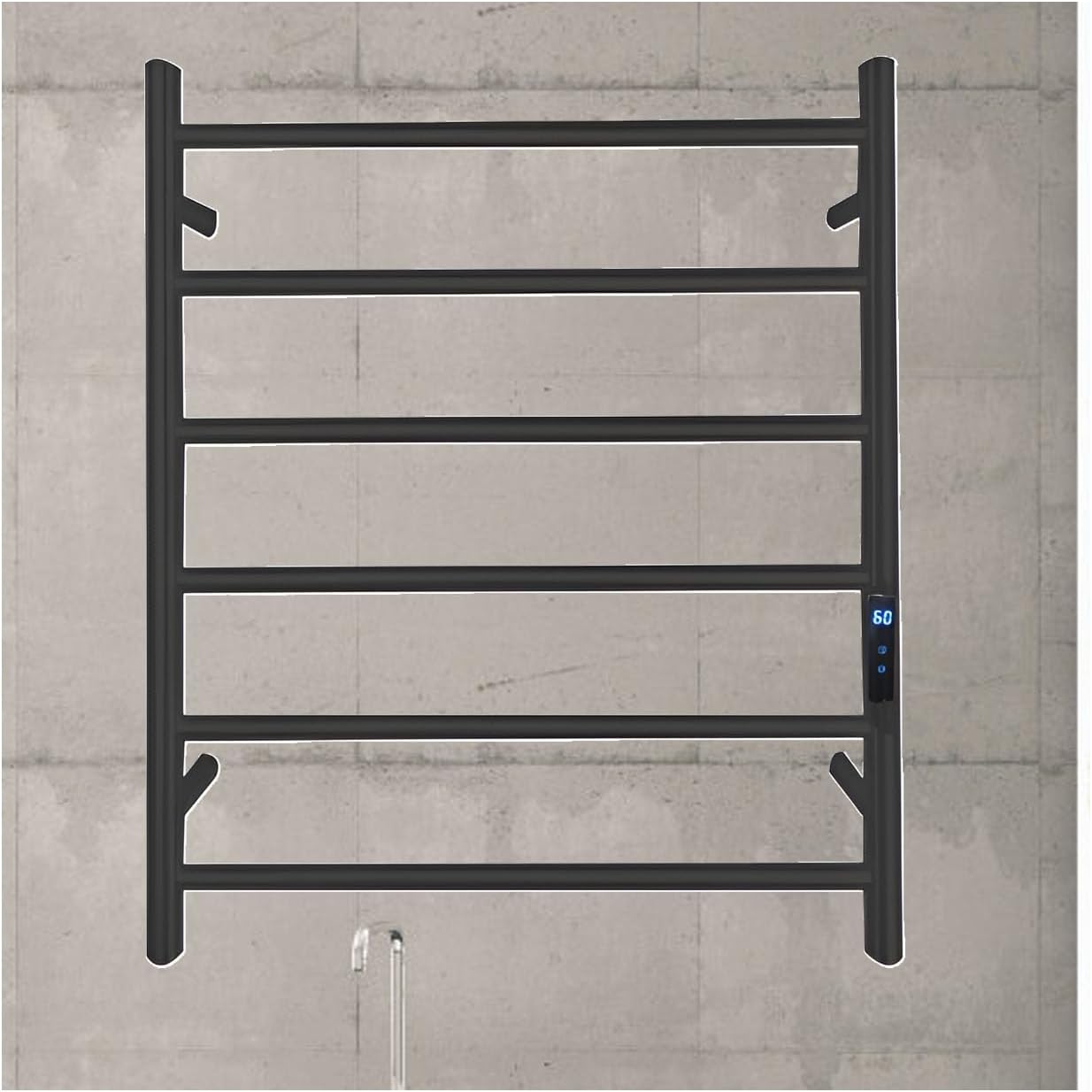 Stainless Steel Heated Towel Rack - Wall Mounted Bathroom Towel Warmer Fast Heating Right Line Design for Towels & Garments & Stylish Drying Solution