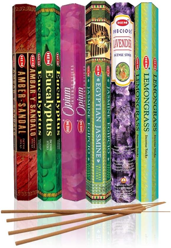 HEM Incense Sticks Variety Pack Health And Wealth 6 Scents