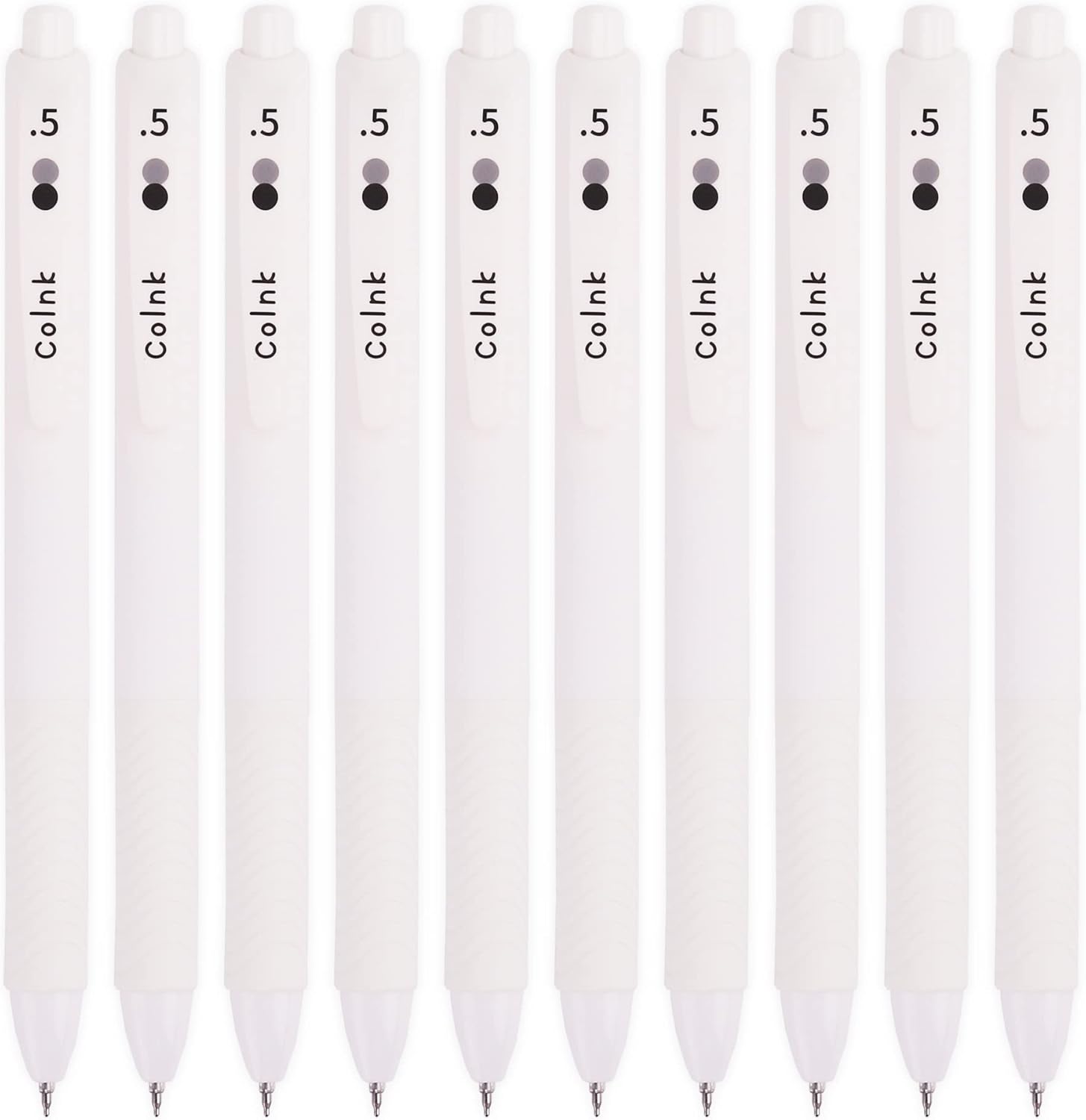 Buy COLNK Gel Pens Fine Point 0.5mm for Note Taking, Retractable White