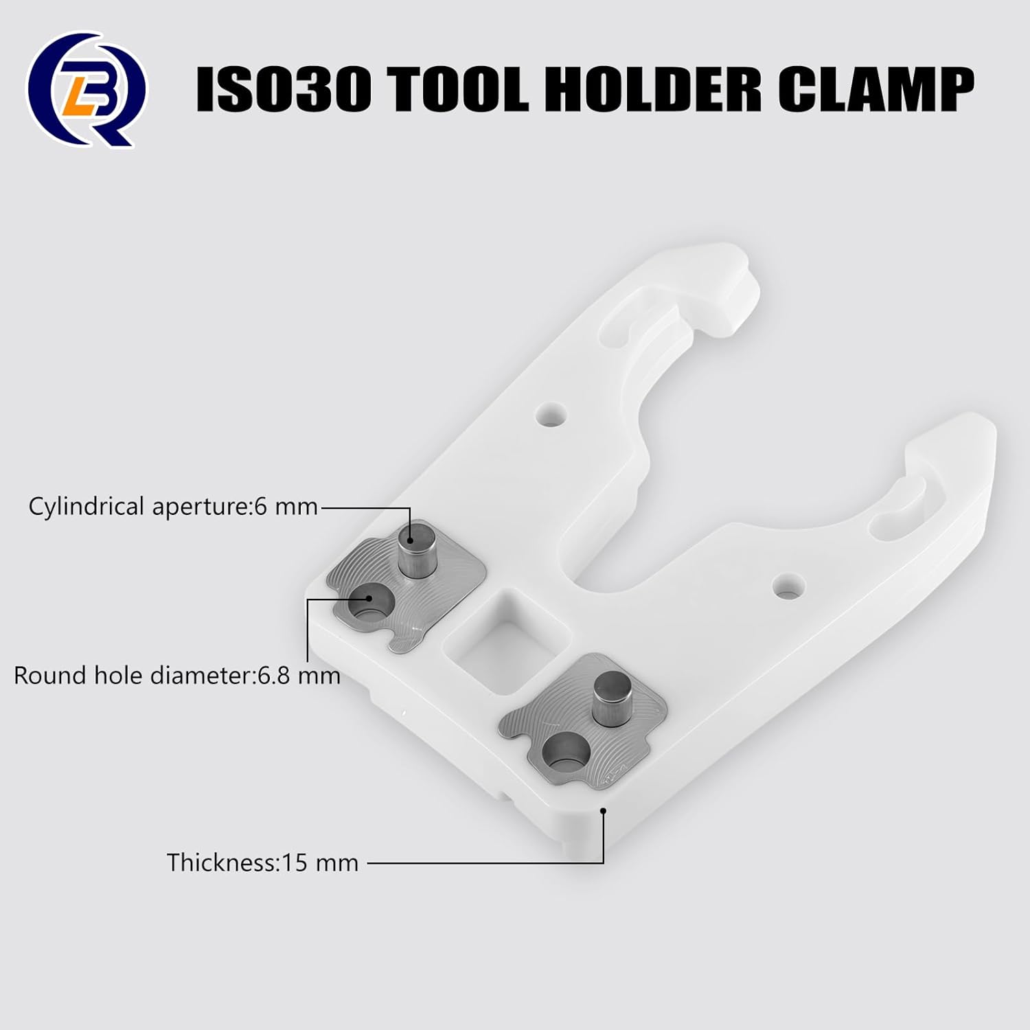 ISO30 Tool Holder Clamp for CNC Machines, Automatic Tool Changer, ATC Fork Claw with Flame Proof Rubber, 10 Pack
