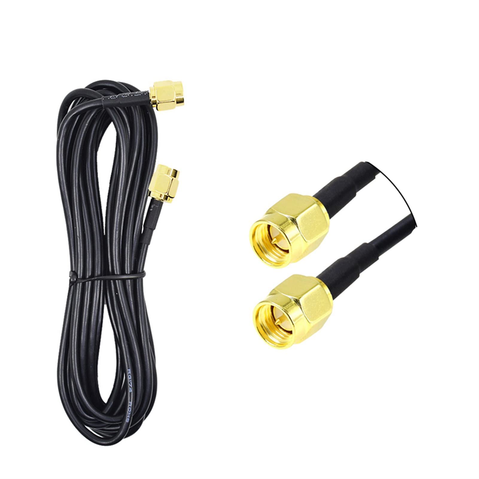 KLVN 1 0m 12m 15m 20m RG174 Fil d'alimentation du câble SMA Cordon d'extension mâle à mâle pour Une antenne de Pont routeur de réseau de réseau WiFi coaxial (Color : 15M)