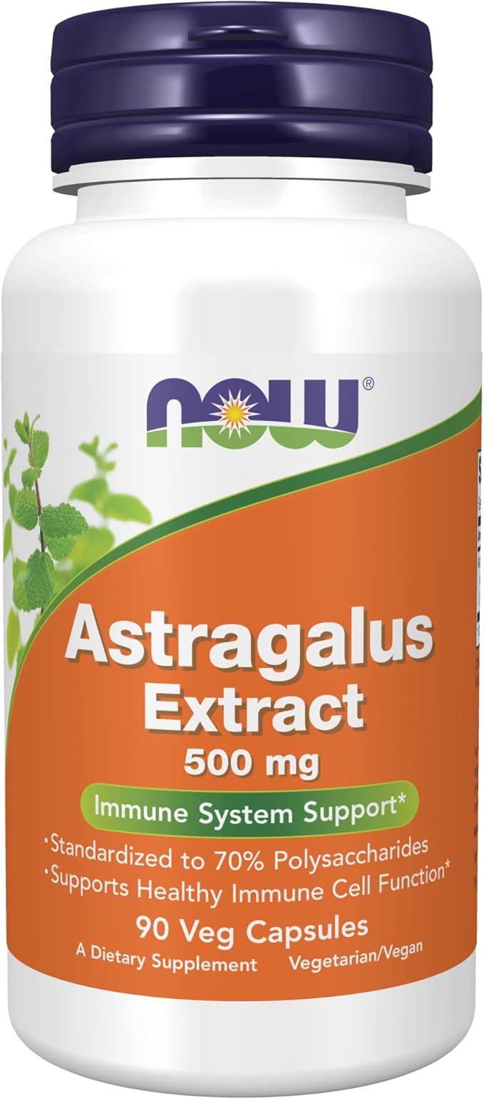 NOW Supplements, Astragalus Extract 500 mg (Standardized to 70 Polysaccharides), 90