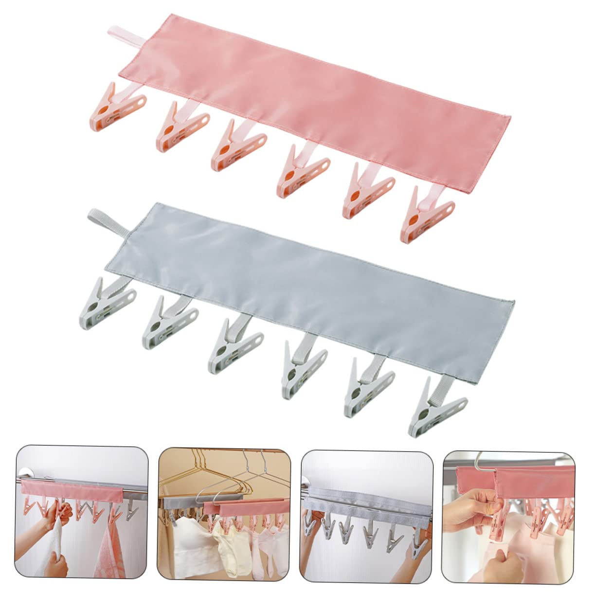 MAGICLULU 6pezzi Clip Per Portatile Per Grucce Per Asciugatura Biancheria e Colori