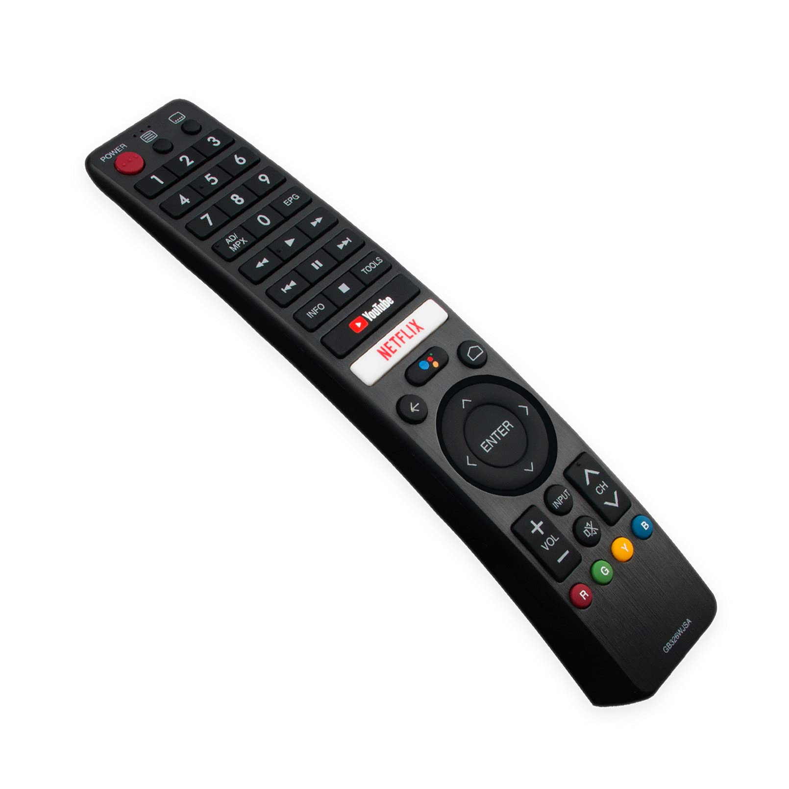 Angled view of the GB326WJSA remote control