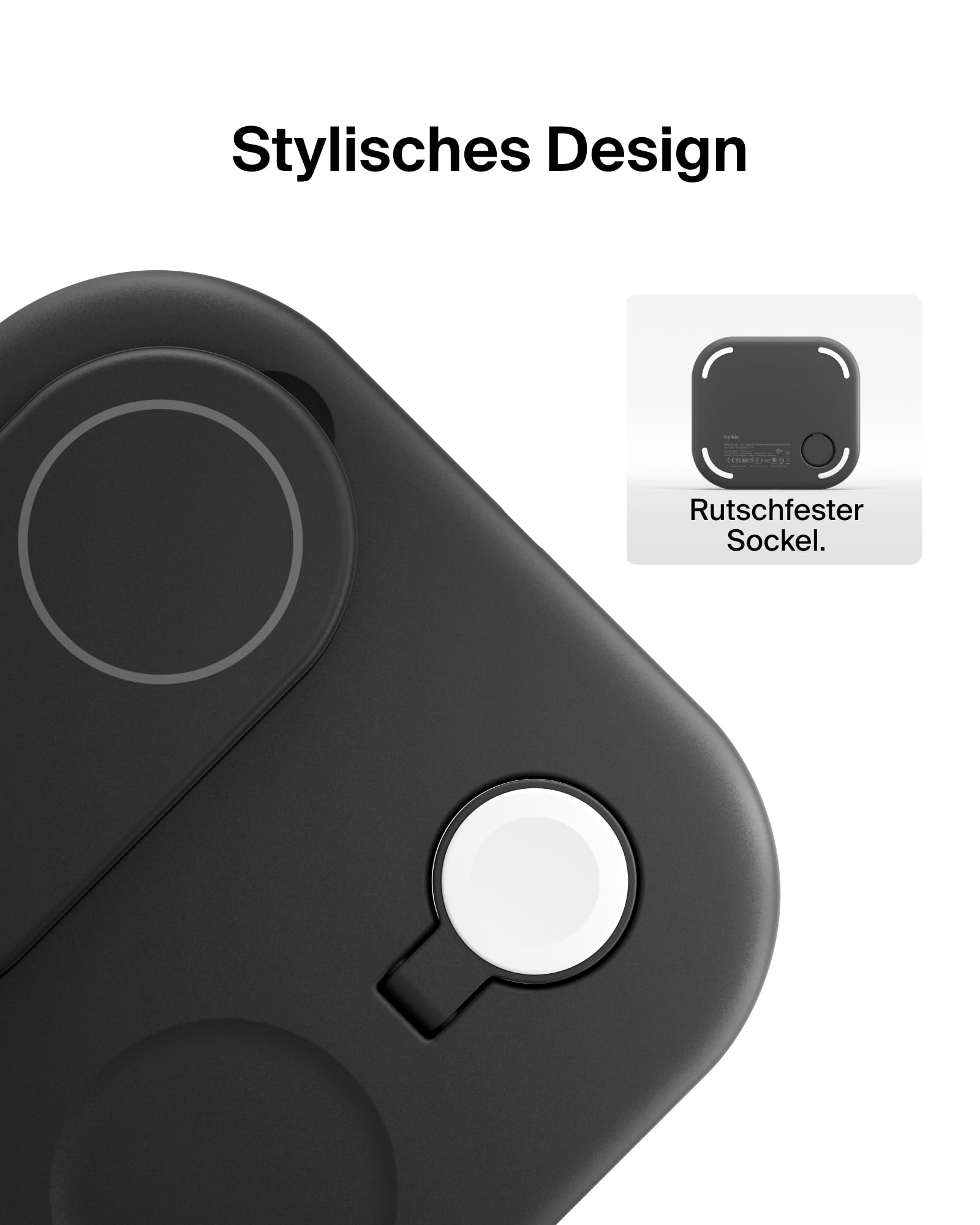 Belkin BoostCharge Ladegerät induktive 3-in-1 Ladestation Qi2, 15 W, klappbar MagSafe-kompatibles... Ansicht 8