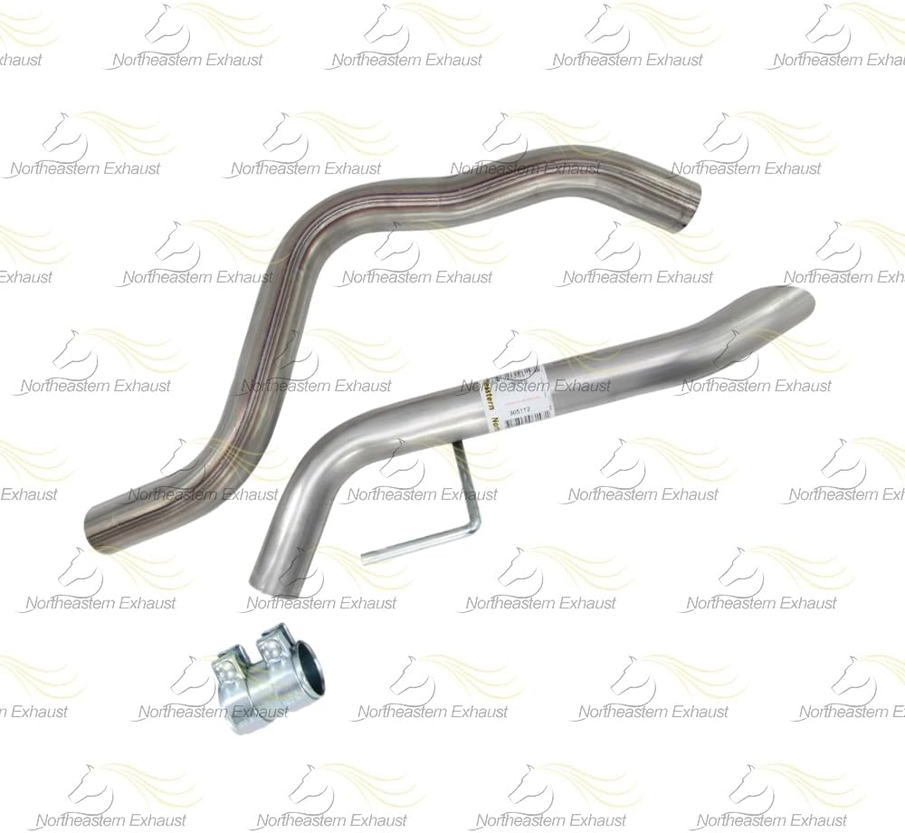 Exhaust Tail Pipe Compatible for 1999-2004 Jeep Grand Cherokee 4.7L | Stainless Steel | Northeastern Exhaust | Includes Clamp, Hanger, and Sleeve | Automotive Replacement Part | Direct Fit