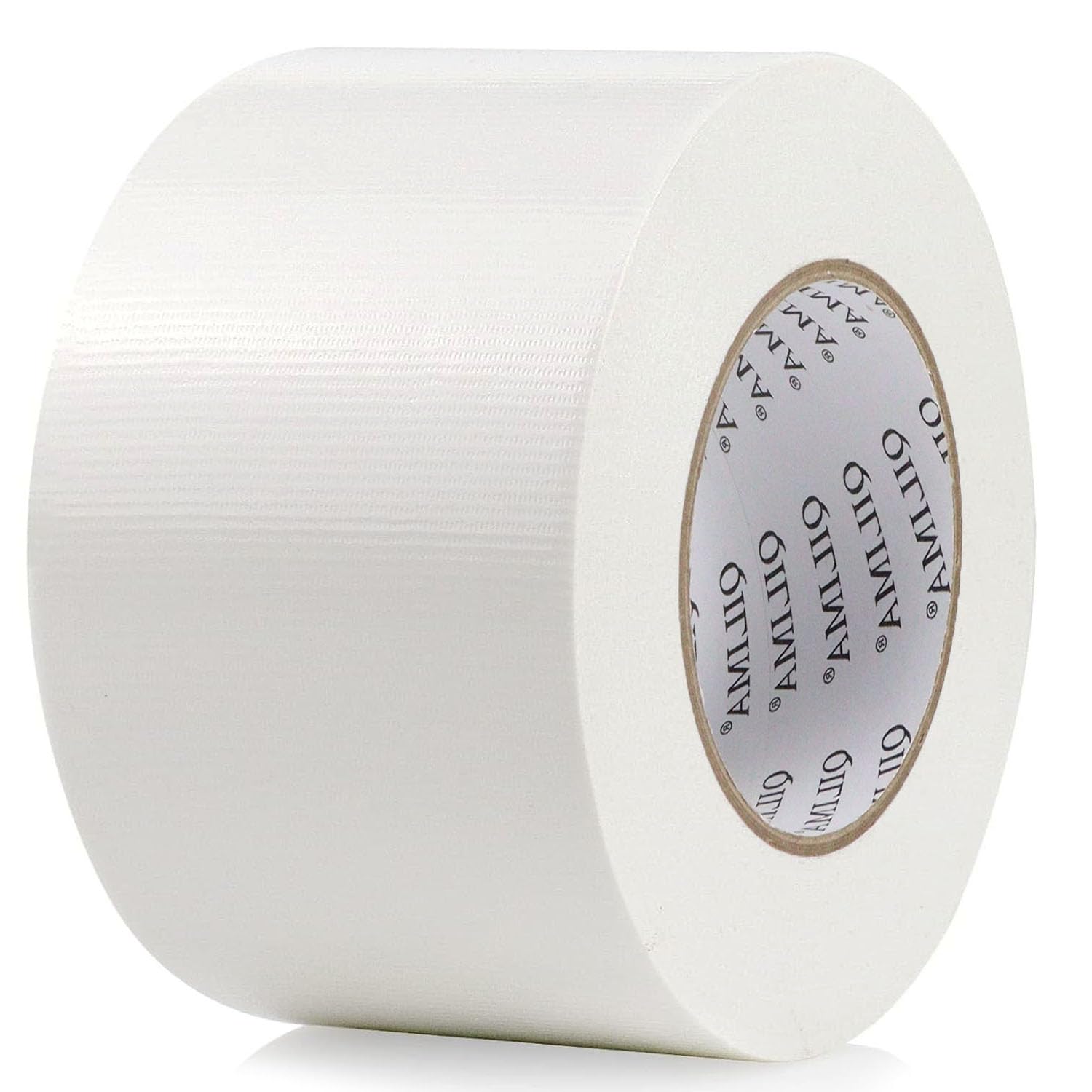 QILIMA blanca, 75mmx55m, una cinta reforzada duradera, cinta impermeable de tela para reparar, fijar, atar, reforzar o sellar.