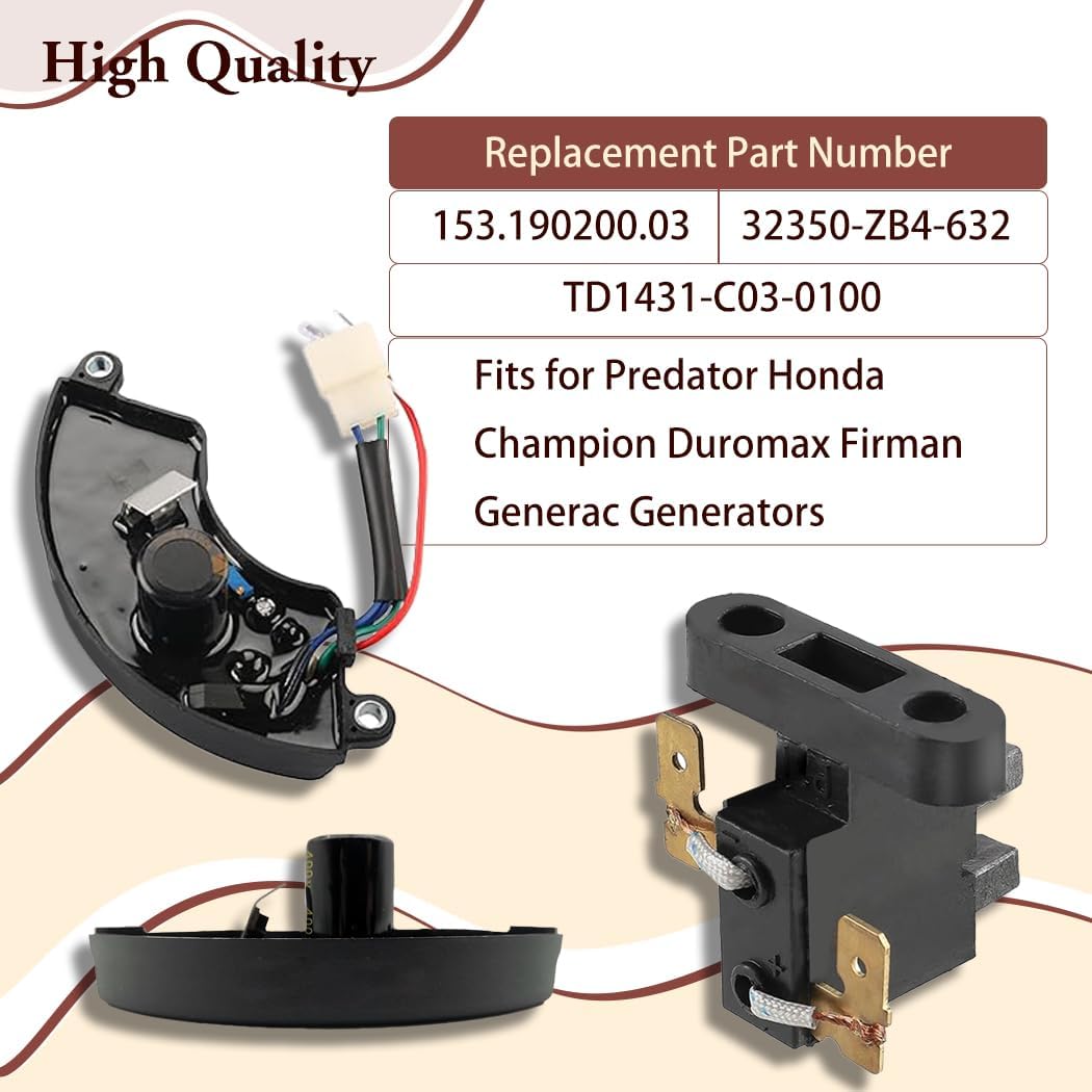 5~9.9KW Generators AVR Automatic Voltage Regulator Rectifier for Predator Honda Champion Duromax Firman Generac 5000 5500 6000 6500 7000 7500 8000 8500 8750 9000 9500 Watt 338cc~459cc Generator Parts