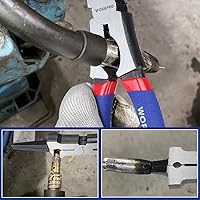 Vista 6 de WORKPRO Alicates de soldadura de 8 ", alicates de soldadura de acero CR-V multifuncionales para soldadura, eléctrica, mecánica, taller y uso