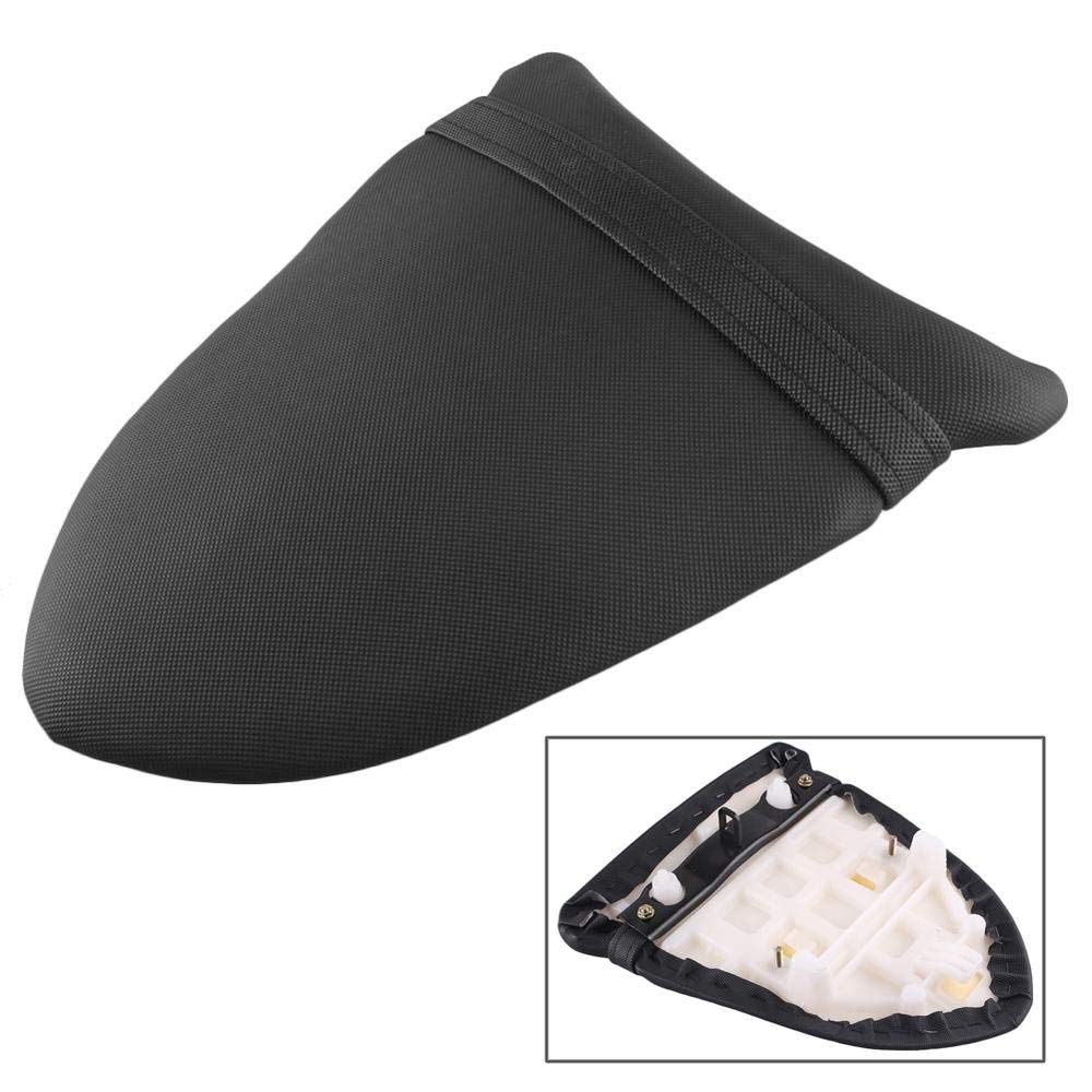 Sedile posteriore in pelle per moto adatto per Kawasaki Ninja ZX6R ZX-636 2005-2006 Ninja ZX10R 2006-2007 nero