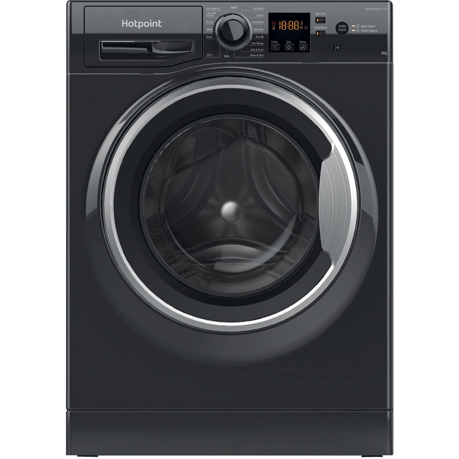 Hotpoint Black 8Kg 1600Rpm Freestanding Washing Machine
