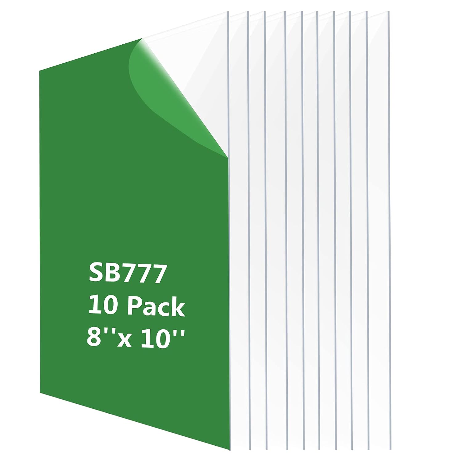 10 Pack of 8x10 Clear PET Plexiglass Sheet,Plastic PET Sheet Panel PET Film Replacement Glass for Picture Poster Frame,Anti-Scratch Pet…