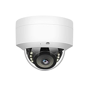 WiTi Cámara IP PoE de 5 MP, cámara Domo de vigilancia de Seguridad con micrófono de Audio, detección de Movimiento de Lente de Gran Angular de 2.8mm, Metal sólido IP66(no PTZ)