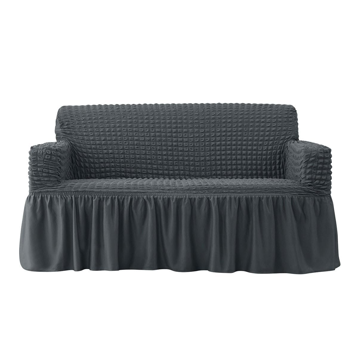 Snqzo C Sofa Overs With Skirt High Stretch Sofa Slipcover 1/2/3/4 Seater Super Soft Ouch Overs Non-Slip Sofa Slipcover Spandex Ouch Over Washable Sofa Over For (Size:1 Seater(85-135Cm),Olor:c)
