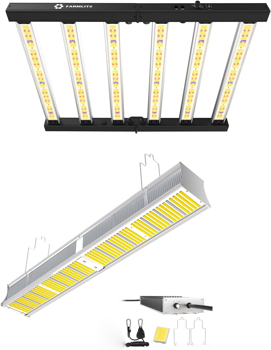 FARMLITE Grow Light LED Grow Lights for Indoor Plants Full Spectrum Growing Light Plant Hanging Growing Lamps Seedling Daisy Chain Dimmable Board 4x4ft Coverage