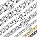 7MM Wide Hip Hop Chain Men Fashion Jewelry Platinum Plated Cuban Chain Necklace - 26"