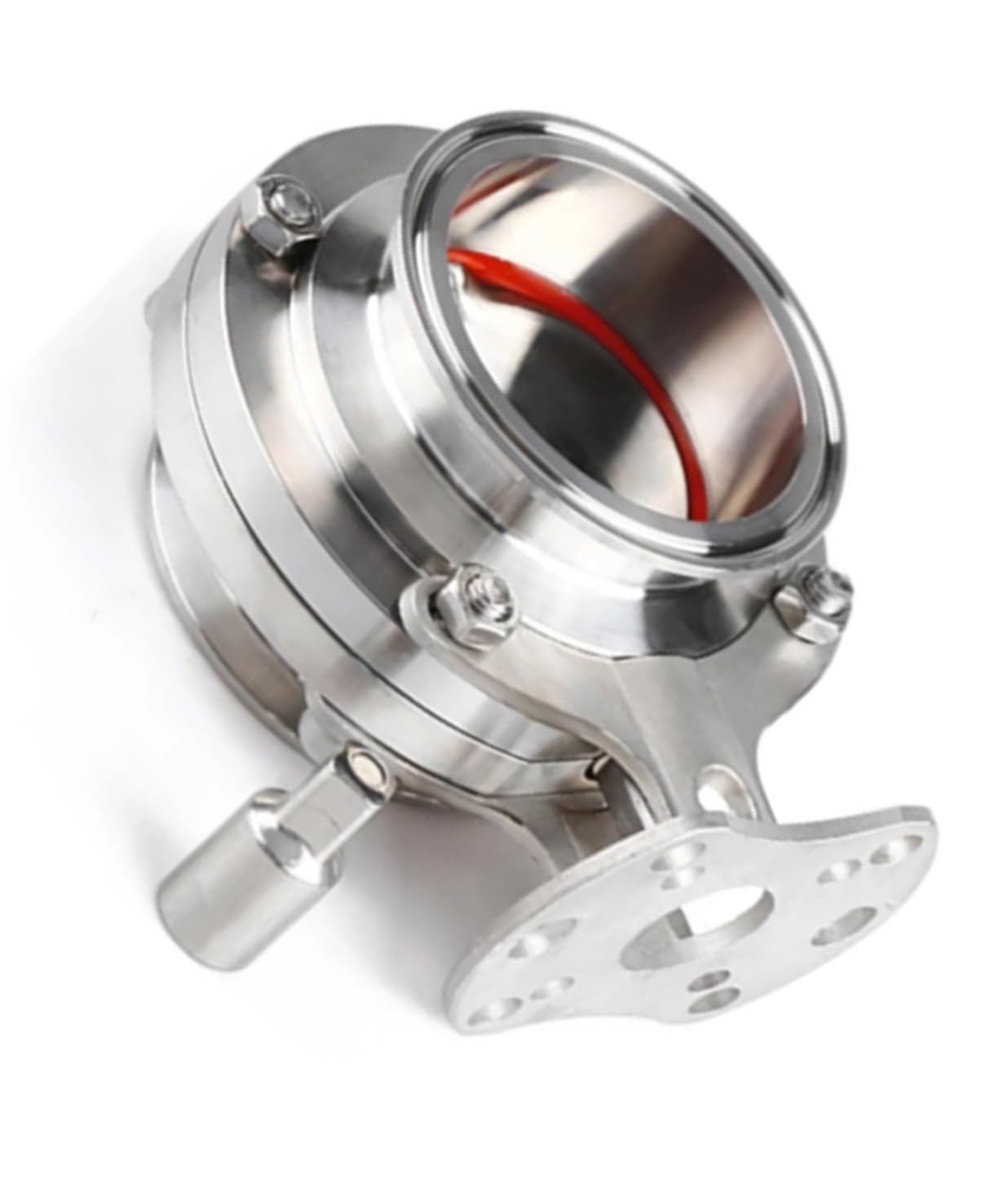 10-Inch Stainless Steel 304 Sanitary Valve with Tri Clamp - OD 267mm Silicone Sealing for Food and Beverage Applications