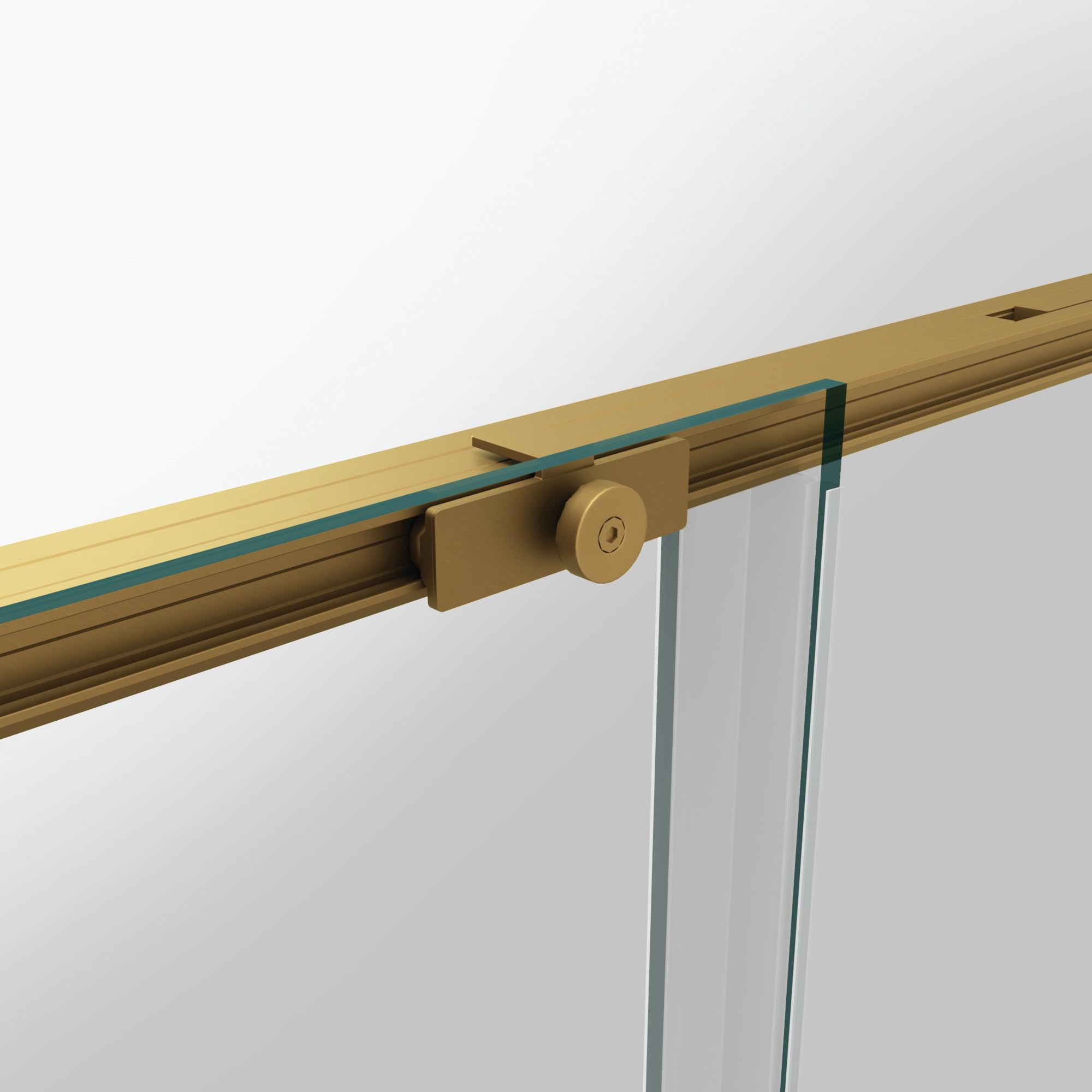 GME TWENTY Mampara Ducha Frontal 1 Fijo 1 Corredera Oro 175-180 cm