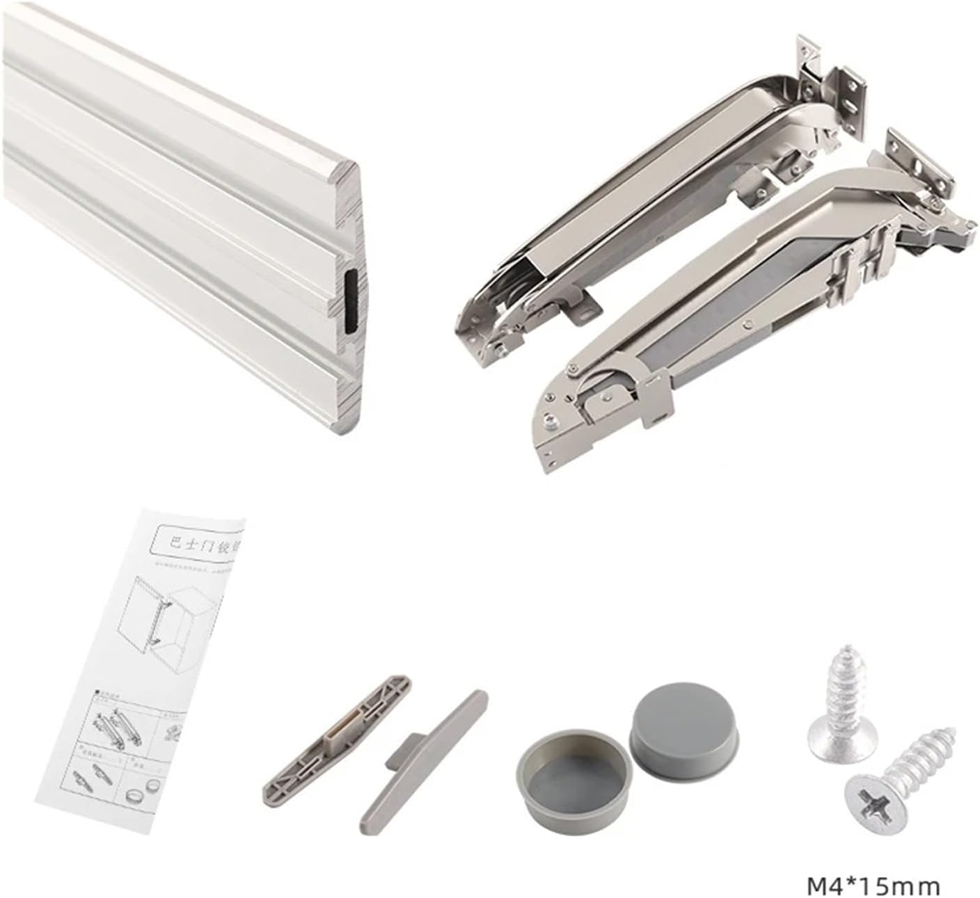 Rail Hinge Used for Wardrobe and Cabinet Slides Silent Damping Buffer Folding Door Hinge External Sliding Door Hinge Bus Slide