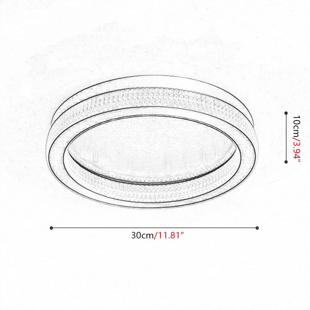 Chandelier, Nordic Bedroom Ceiling Lamp Creative Circle Bread Lamp Modern Light Luxury Atmosphere Ceiling Light Art Personality Chandelier Bedroom LED Atmospheric Room Light Interesting Life(Black,30