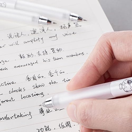 Miniatura 7 de 6 bolígrafos de tinta de gel retráctiles, lindos bolígrafos de gato de 0.020 in, tinta negra, bolígrafos de escritura, suministros escolares de