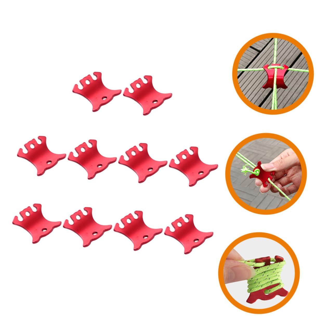Kisangel Attaches Régleurs De Multifonctionnels pour Camping Tentes Accessoires Portable