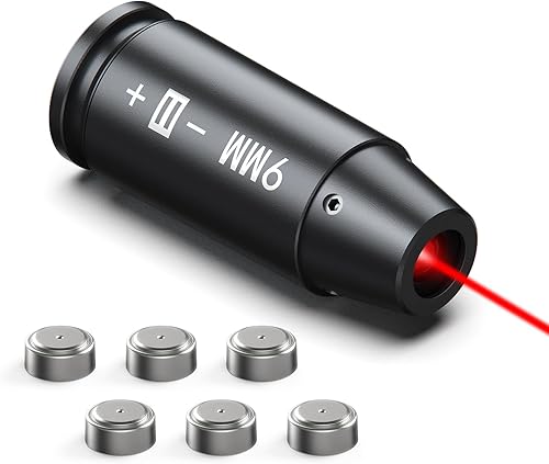 Feyachi Bore Sight 0.354 in223 0.219 in Láser rojo Zeroing Boresighter con 3 juegos de baterías