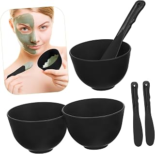 Silicone Mask Mixing Bowls with Spatulas Deep Facial Bowls for Skincare and Diy Face Masks Essential Spa Supplies for Home and Professional Use