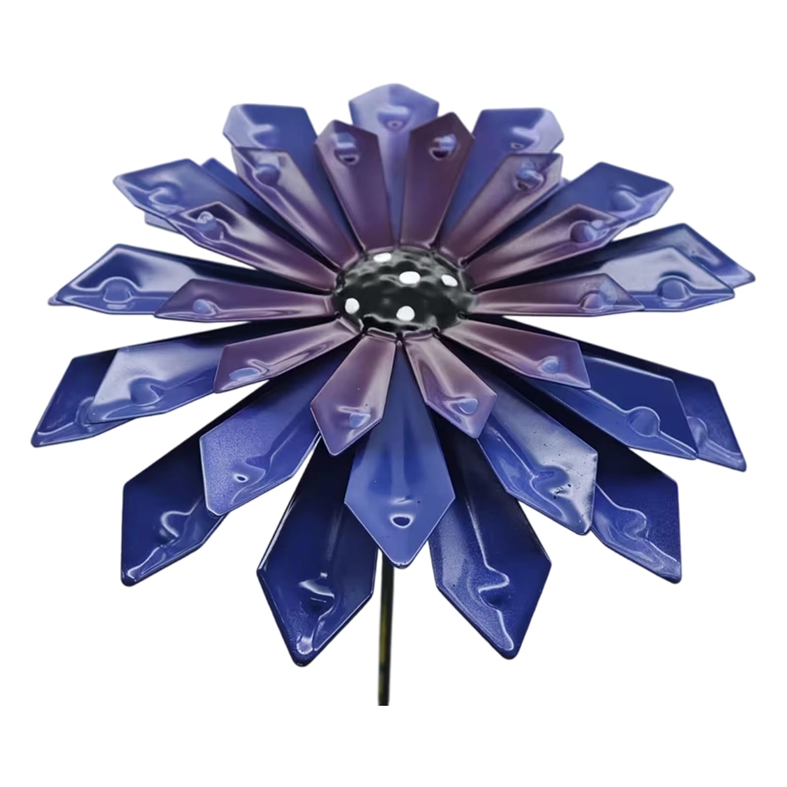 Decorative Garden Stake with Zinnia Flower Design Weatherproof Yard Art Sculpture for Outdoor Garden Decor