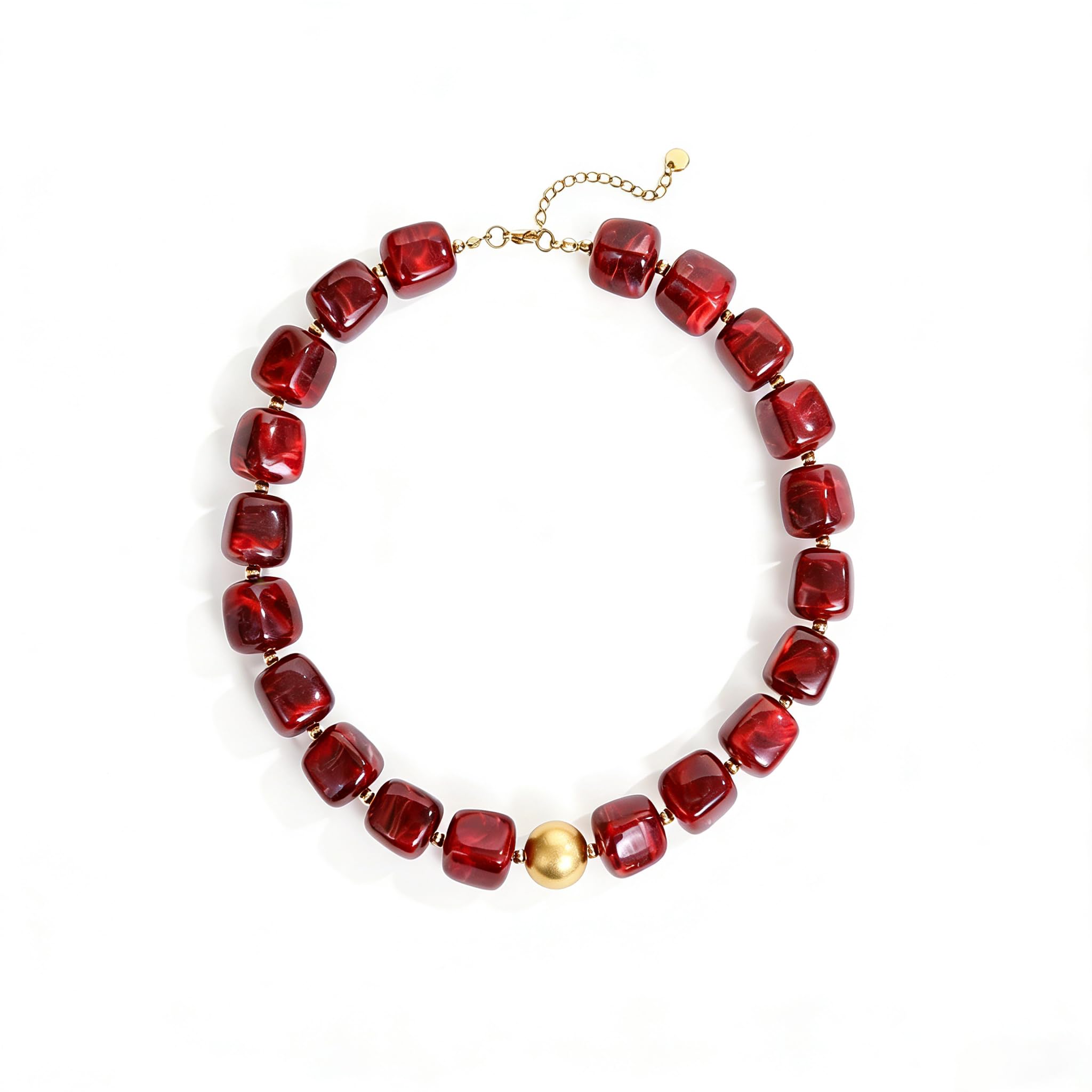 Colorful Resin Chunky Beaded Choker Necklace for Women, Summer Beach Jewelry — view 15