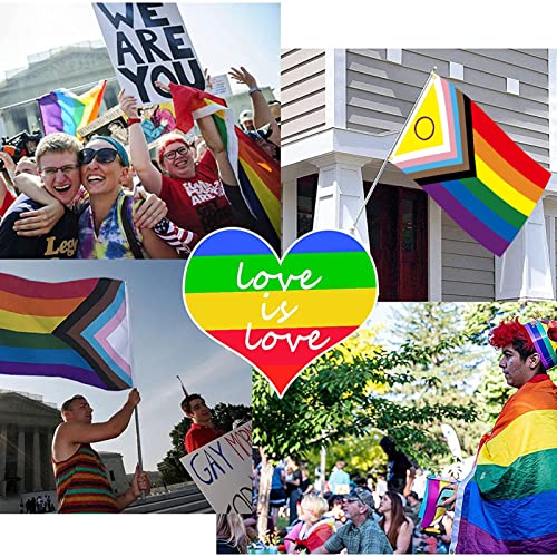 Bandeira LGBTQ de 3x5 pés | Bandeira do orgulho do arco-íris 3x5 pés | Bandeiras LGBTQ Banner Gay co