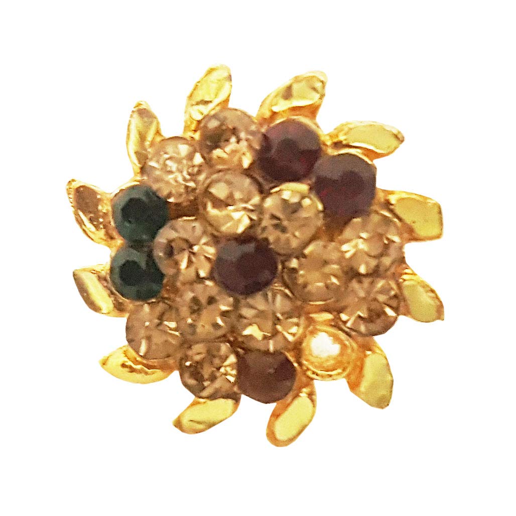 Mehrunnisa Traditional Nose Stud Nath with Crystals for Girls/Women (JWL1572) (B01N4RBGG0) Amazon Price History, Amazon Price Tracker