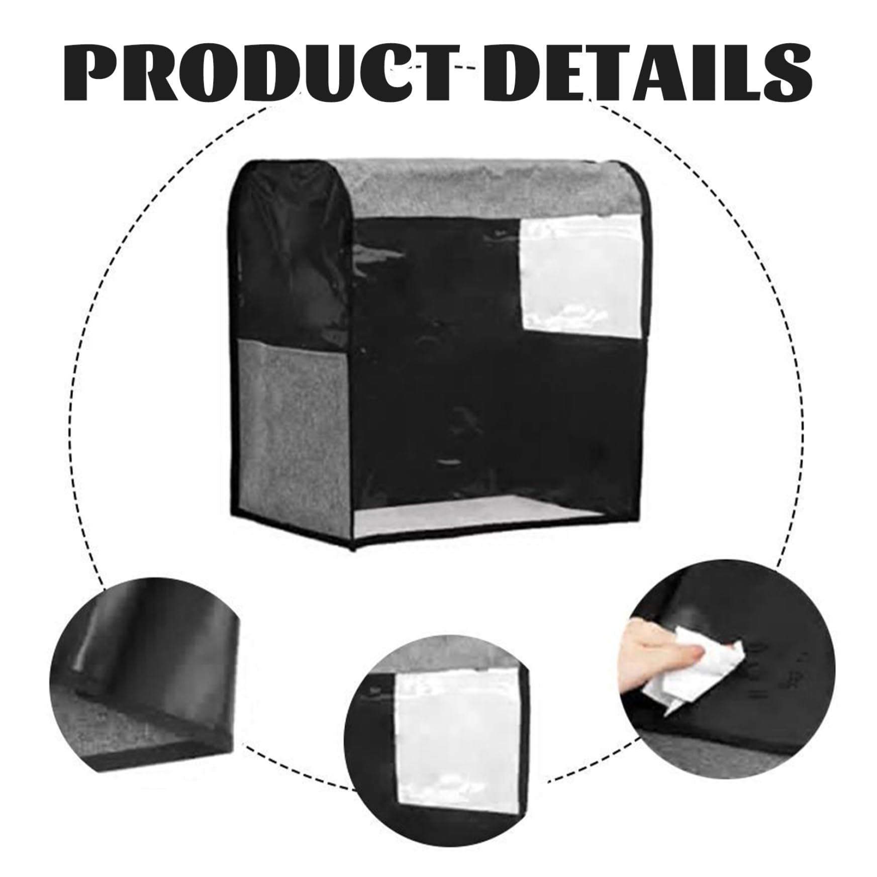 Coperchio per mixer con supporto Coperchio per mixer antipolvere ispessito da 14x9x14 pollici con tasche e finestra trasparente per vari accessori per elettrodomestici da cucina