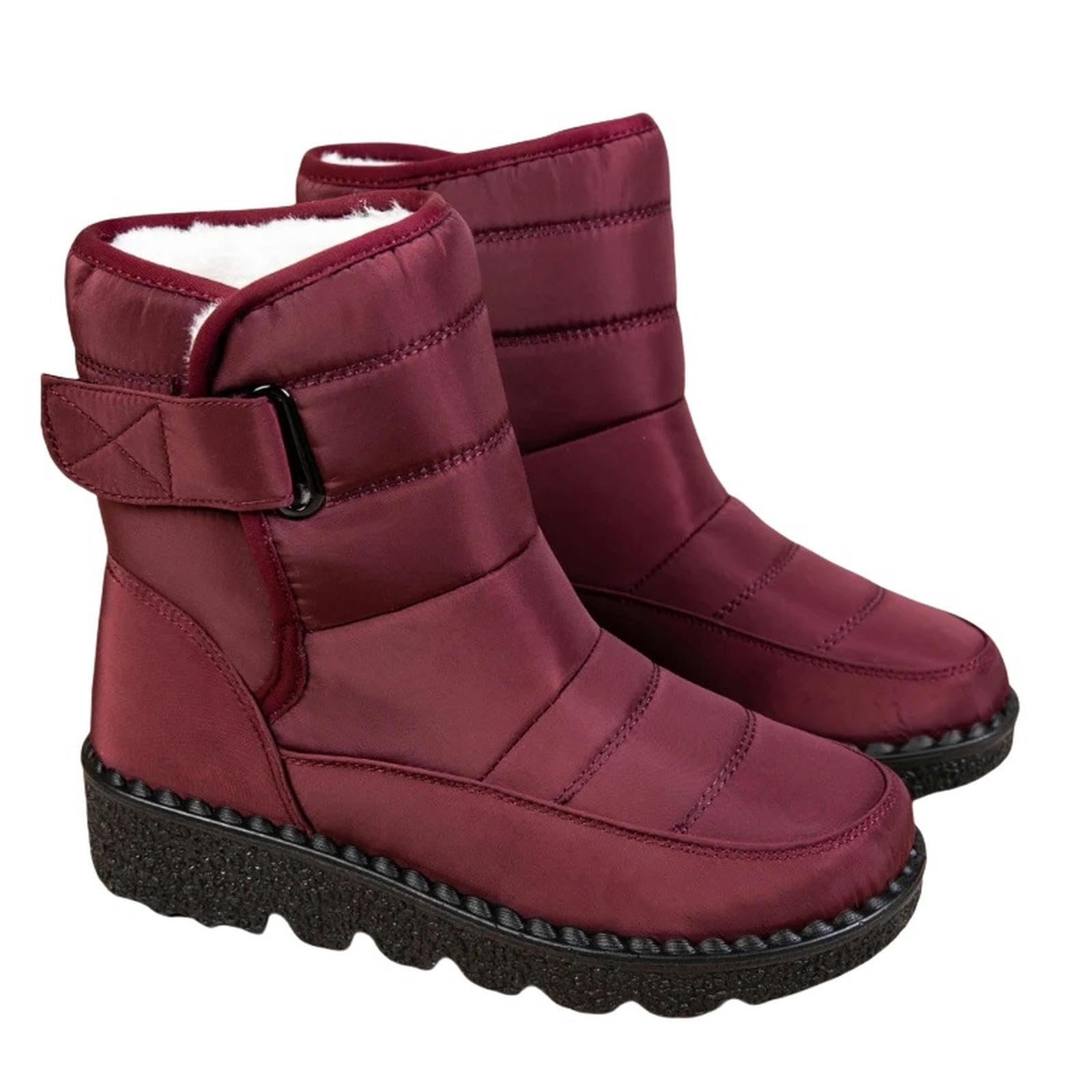 Bottes de Neige pour Femmes Femmes Chaud Hiver Simple Épais Grande Taille Bottes De Neige