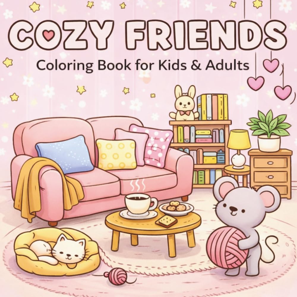 Cozy Hygge Corners: Relaxing Coloring Book for Kids and Adults – Cute Scenes, Calm Spaces and Peaceful Moments: Cute Corners, Relaxing Spaces and Peaceful Hygge Moments for All Ages