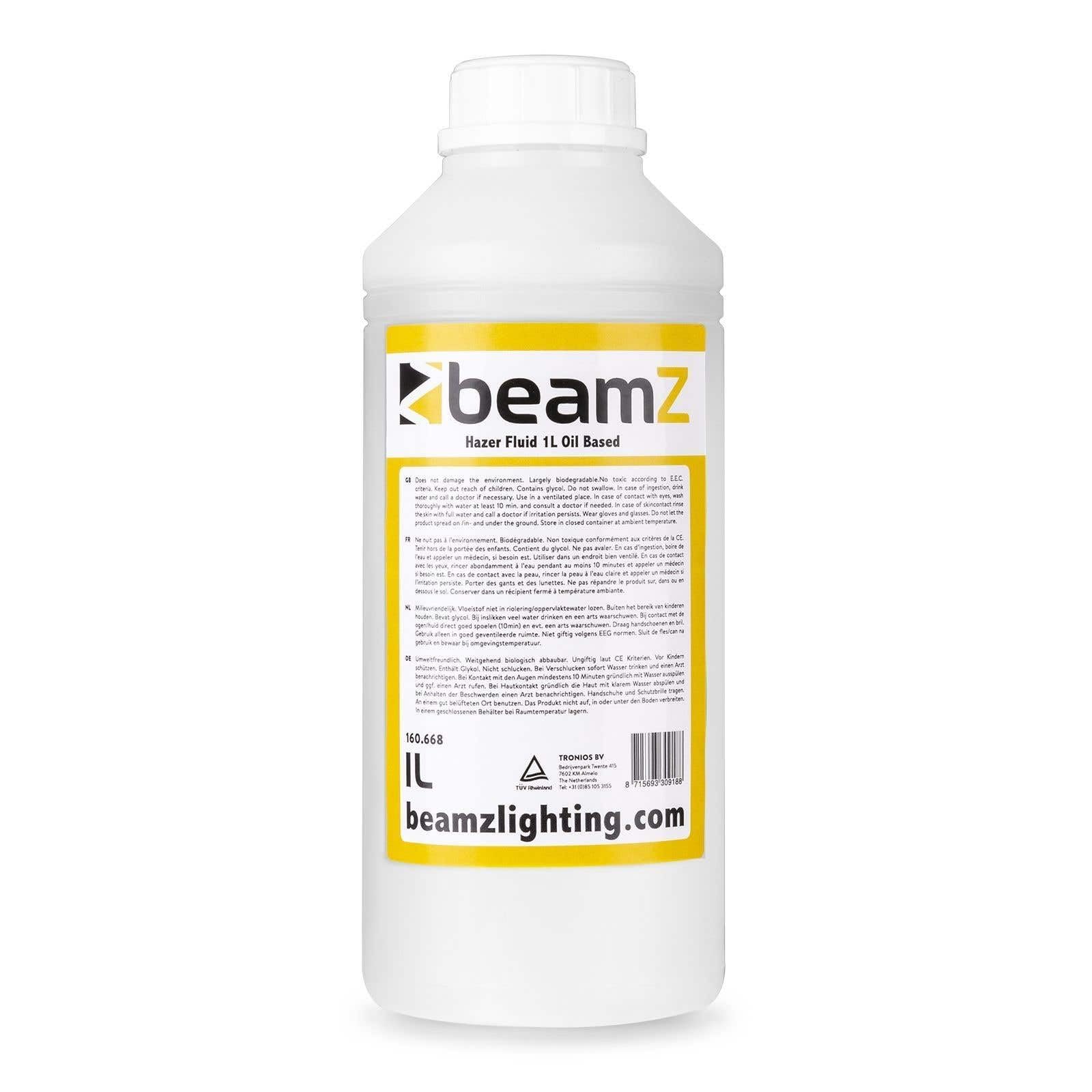 BeamZ FHF1O Liquido de Niebla 1L, Líquido para Máquina de Humo con Base de Aceite, Estándar, Liquido Maquina de Humo para Fiestas, Discoteca, Eventos, Halloween