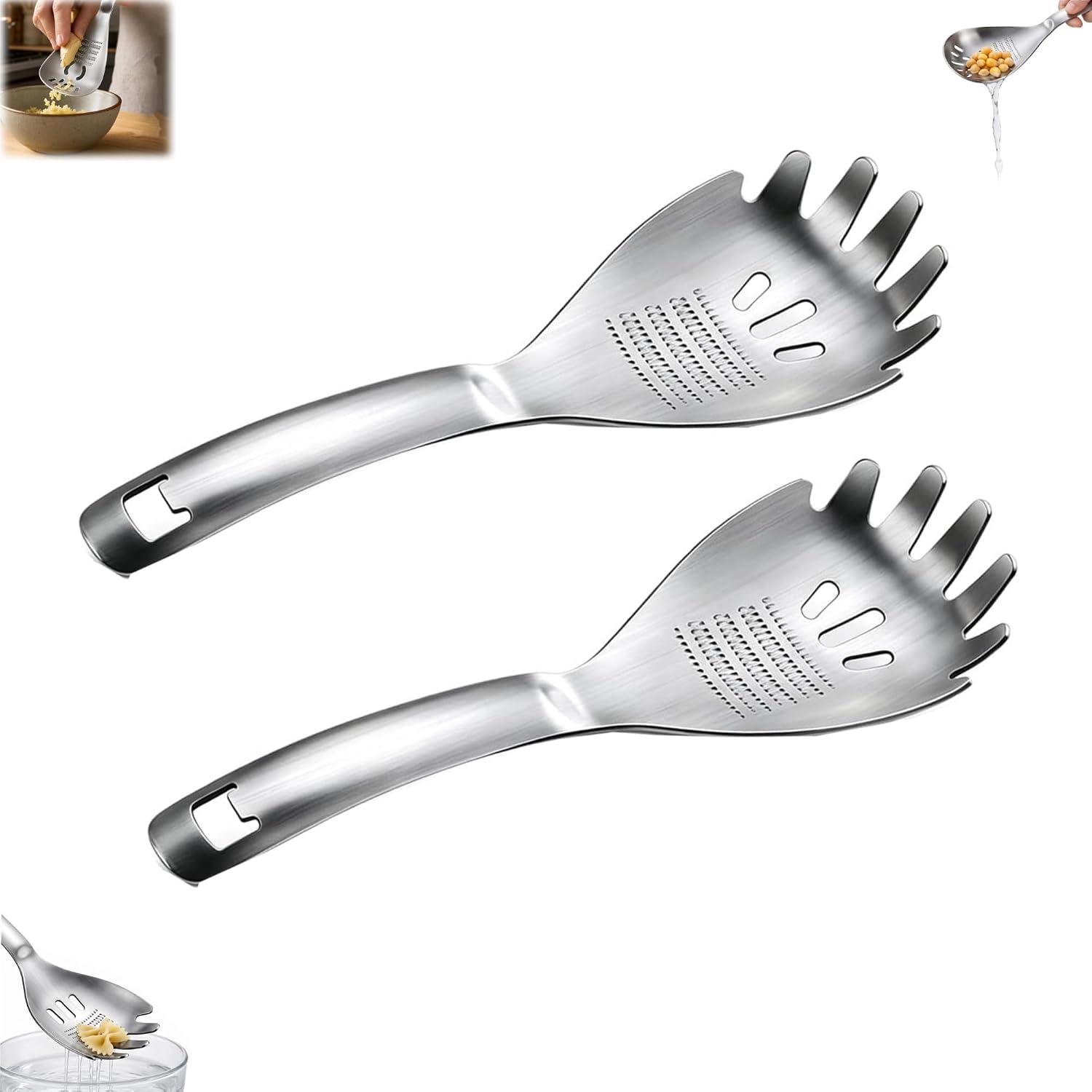Multifunctional 5-in-1 Cooking Spoon, 5 in1 Egg Separator For Raw Eggs With Potato Masher Multifunction Cooking Spoon,Stainless Steel Fine Grinding Spoon with Garlic Press