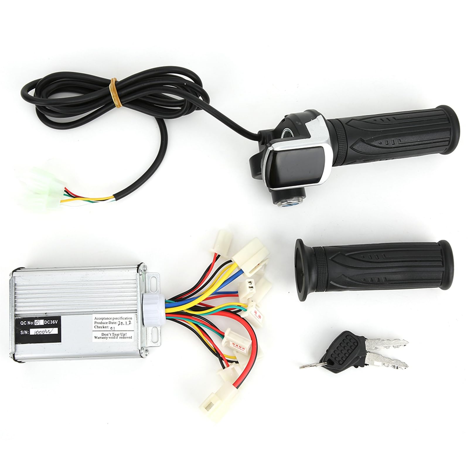 Contrôleur de brosse, 36V 1000W Contrôleur de moteur de brosse pour vélo électrique en alliage d'aluminium avec poignée de pouce multifonctionnelle Accessoires de vélo électrique pour le contrôle de l