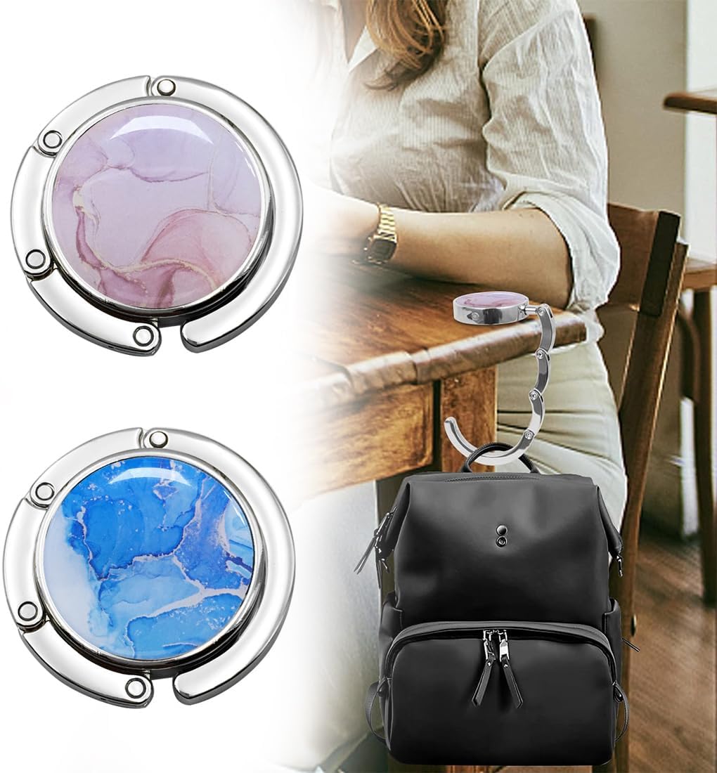 SULIUDAJI 2x Faltbare Taschenhaken - Antirutsch Handtaschenhalter Für Restaurant & Bar, Magnetisch