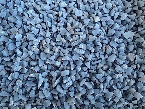 Image of GAF TREASURES 2 oz Lot Natural Angelite Semi Tumbled Gemstone Chips, Crushed Mini Crystals, Undrilled Crystal Chips (Angelite)